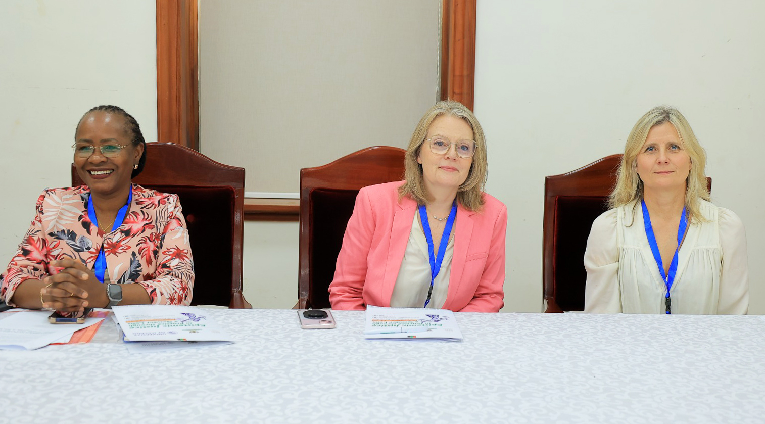 From left to right, Prof. Sarah Ssali, HE Katrin Einarsdóttir, and Dr. Irma Erlingsdóttir during the conferenc